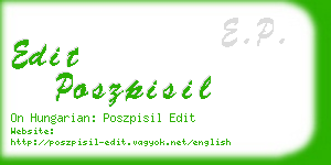 edit poszpisil business card